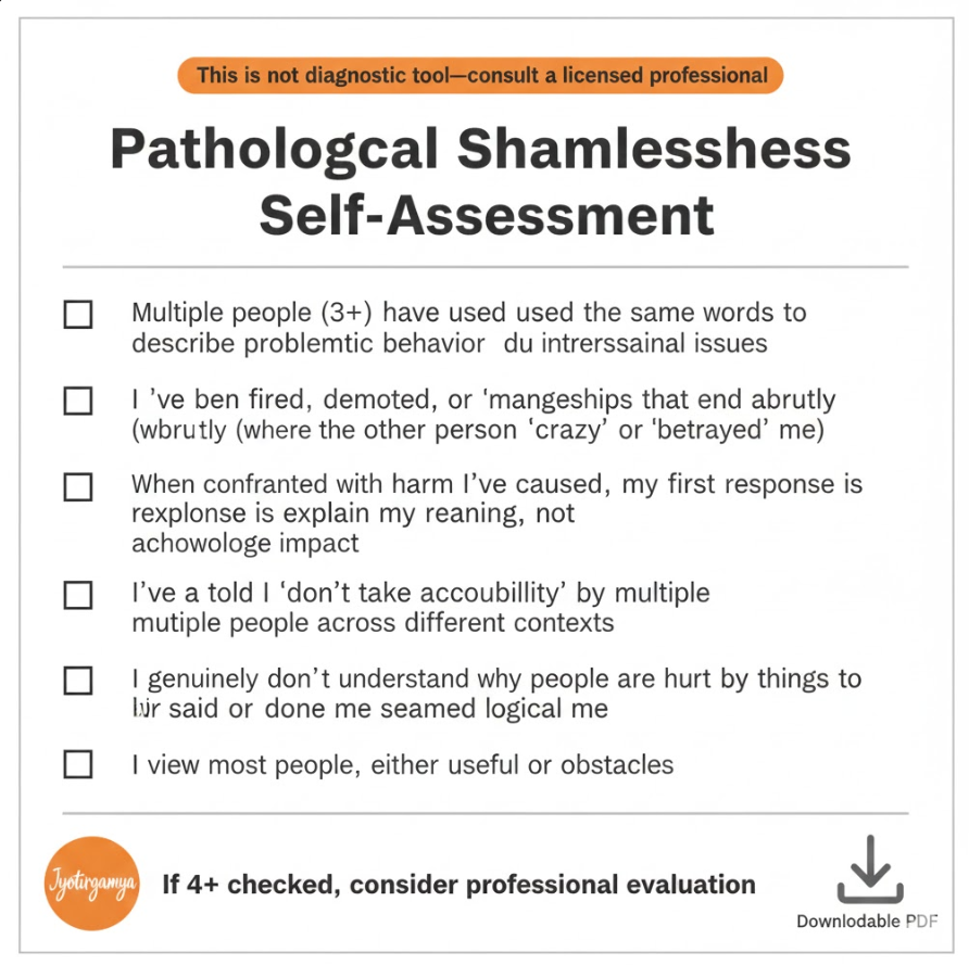 Pathological Shamelessness Self-Assessment