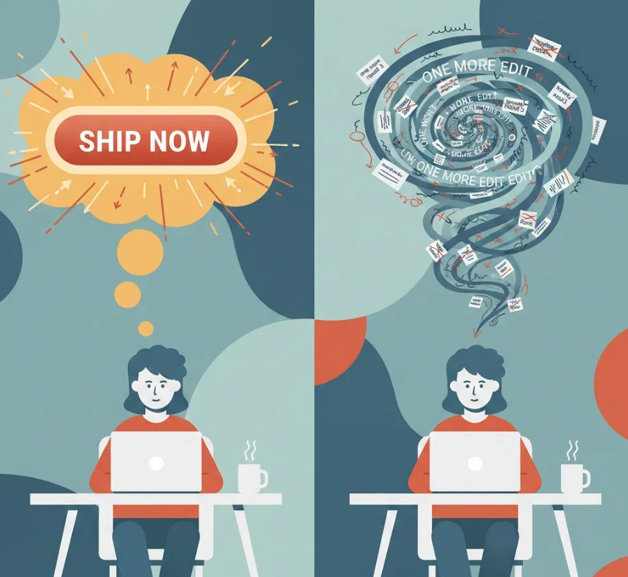 Ship now vs endless editing - the two voices in your head