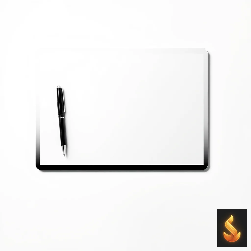A pen and a digital tablet showing data nodes, representing the clarity of objective self-assessment.