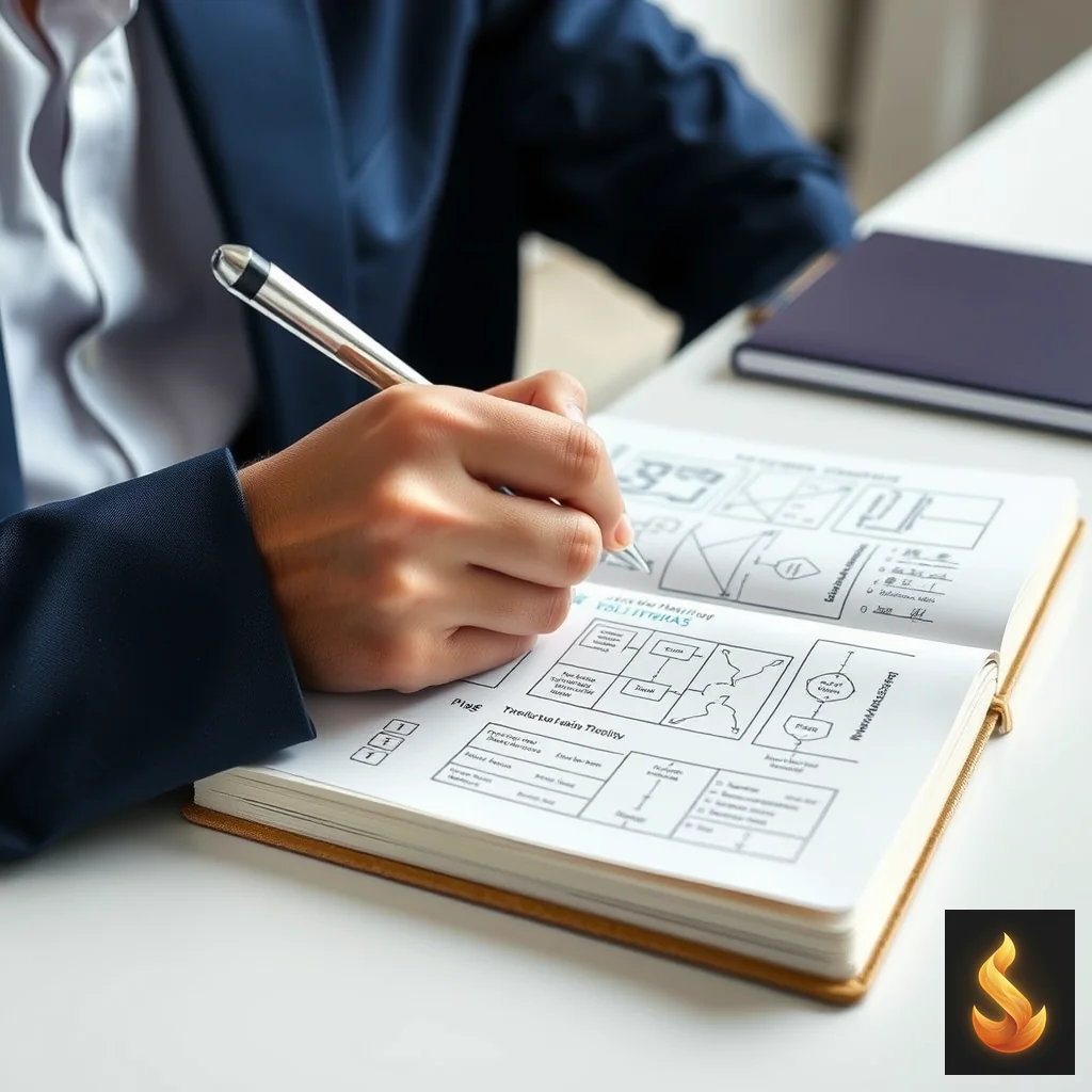 A person writing in a notebook, symbolizing the systematic approach of CBT.