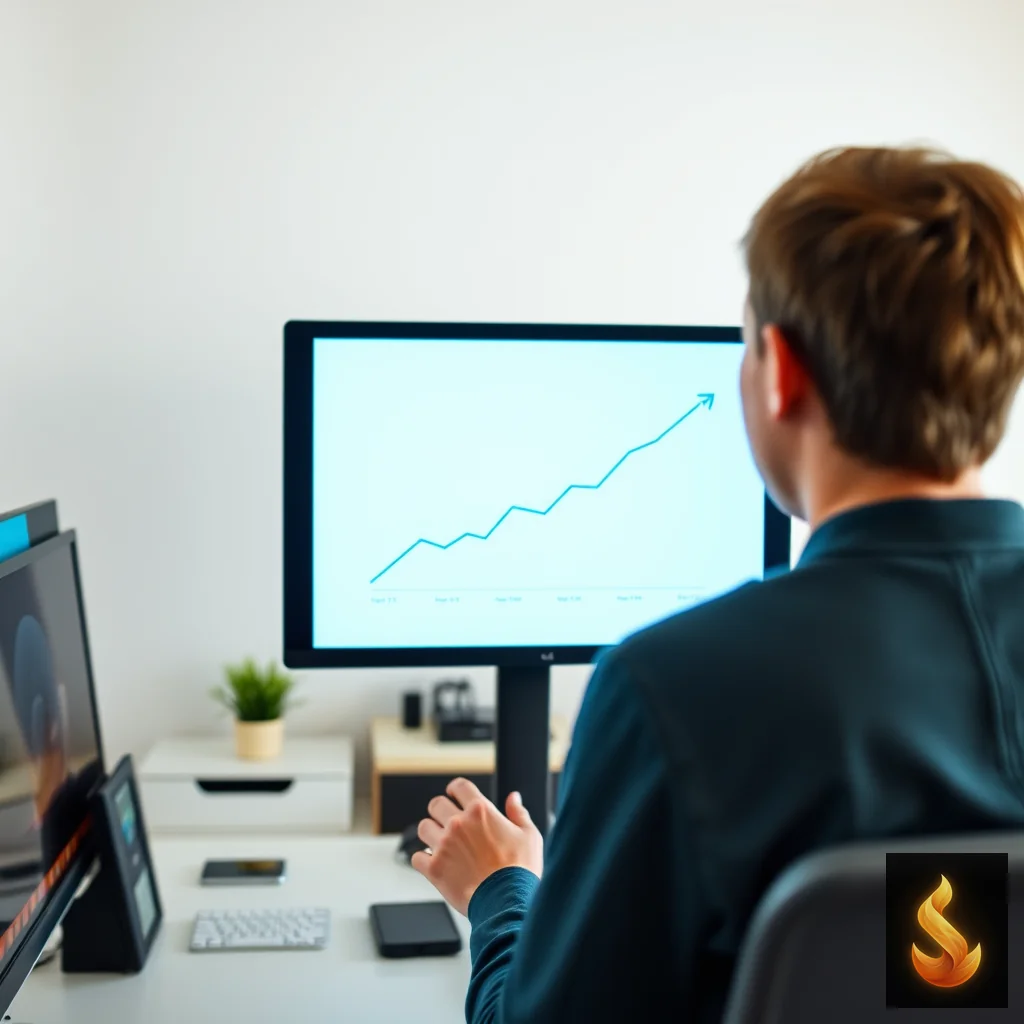 A person reviewing progress on a digital device, symbolizing data-driven recovery.