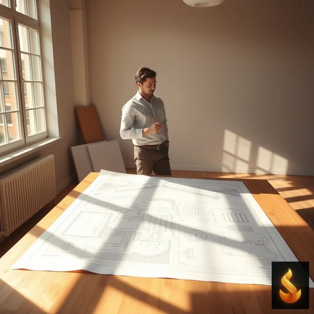 An architect reviewing a blueprint, symbolizing the goal of autonomy and building one&rsquo;s own mental infrastructure.