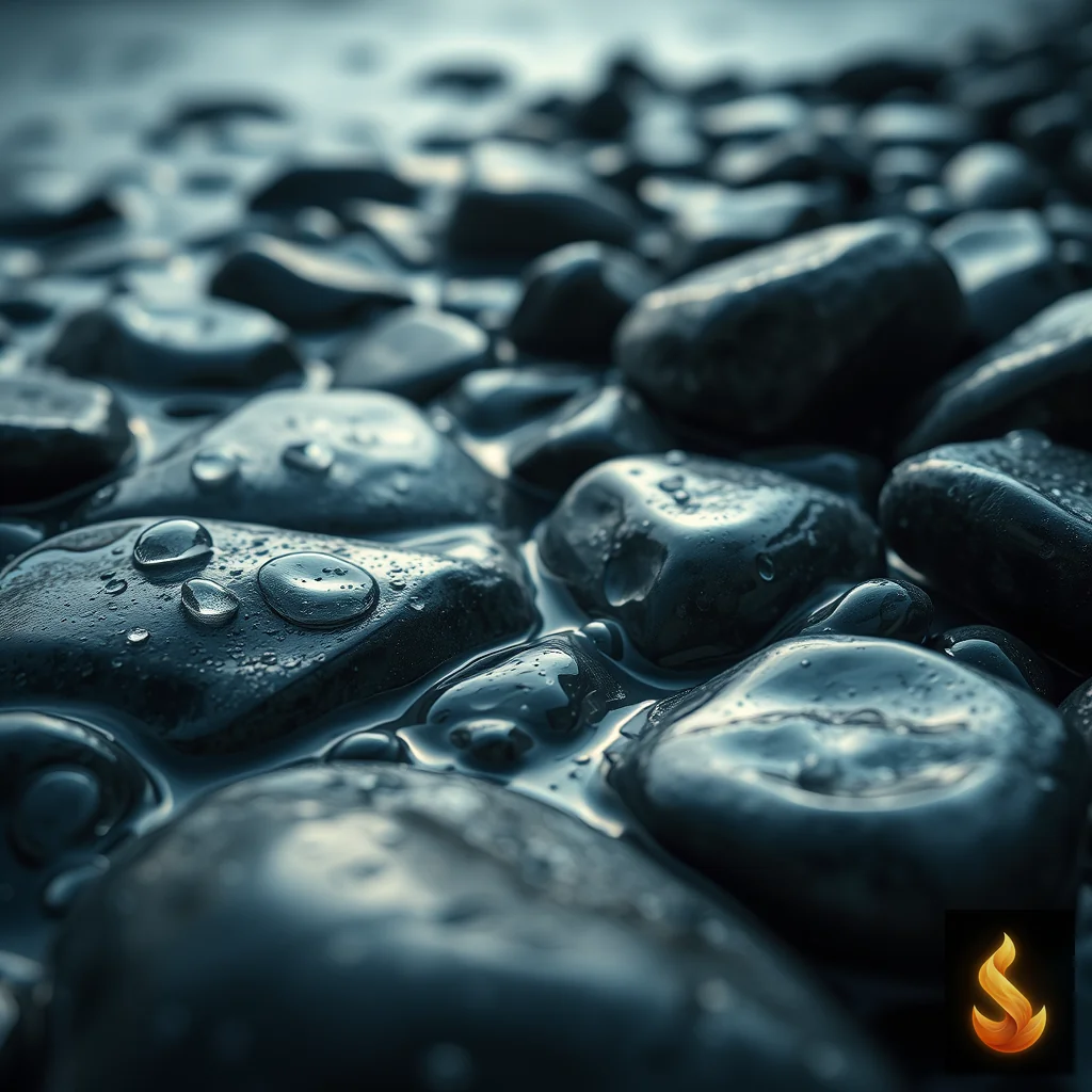 Wet river stones under a cool morning mist, illustrating Dialectical Behavior Therapy somatic distress tolerance tools for emotional dysregulation.