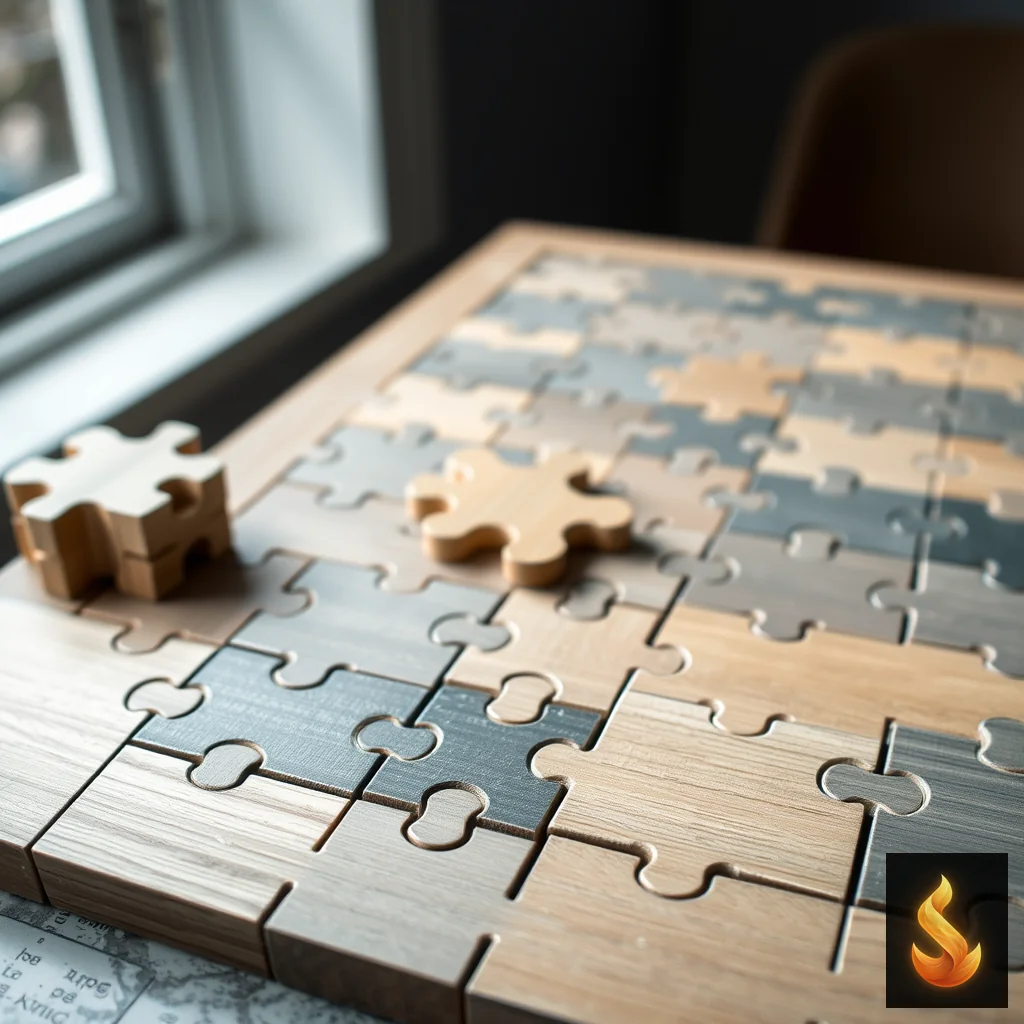 A single misplaced wooden puzzle piece, symbolizing the analytical friction of overthinking standard cognitive techniques.