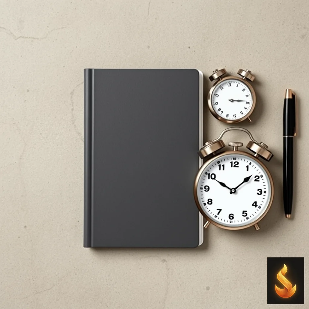 A structured planner and metal timer on a desk, representing the rigorous scheduling demands of intensive therapy protocols.