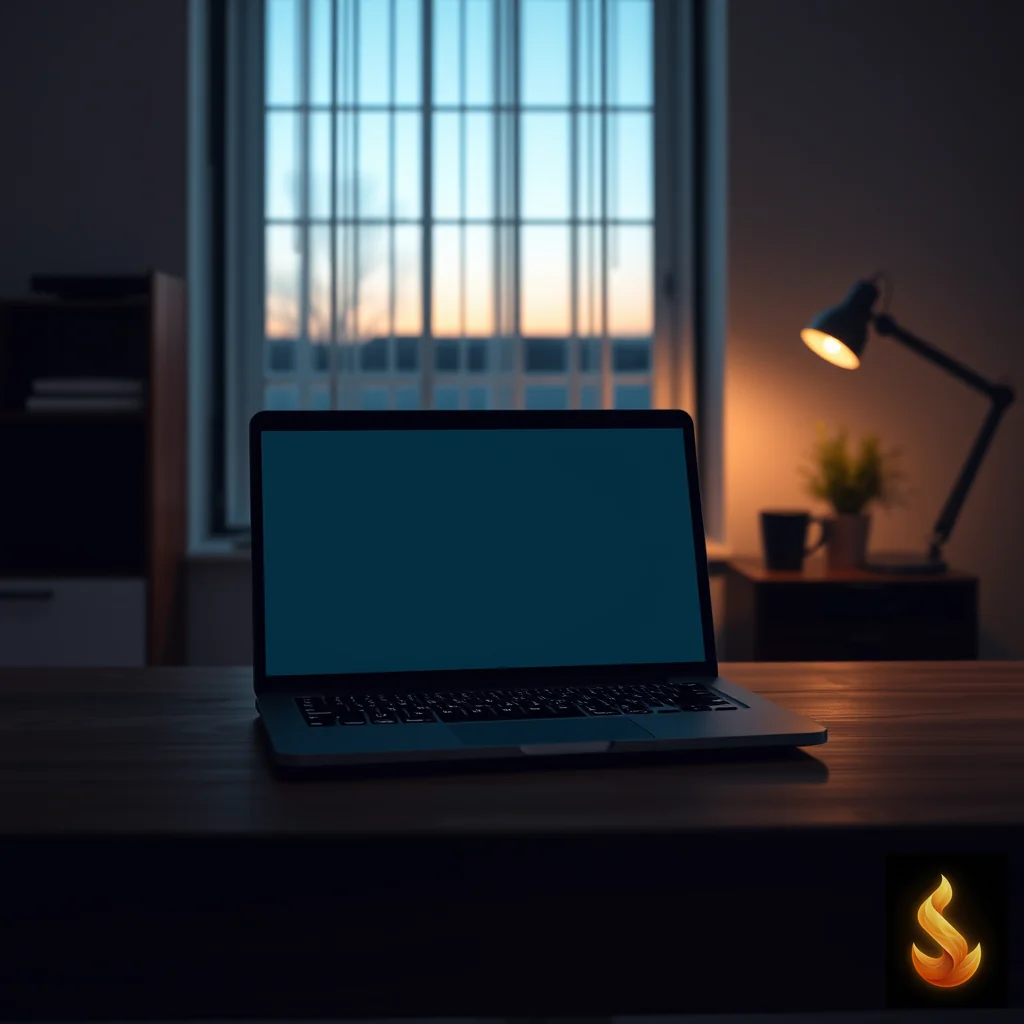 A closed laptop on a clean desk, illustrating strict data privacy and security guarantees during online psychological self-assessments.