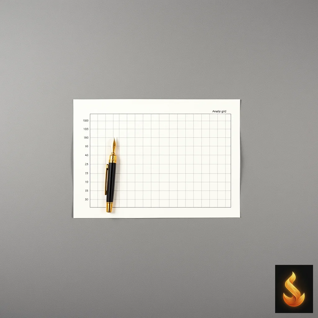An overhead view of an analytical grid and pen representing the need for rigorous clinical frameworks over superficial online quizzes.