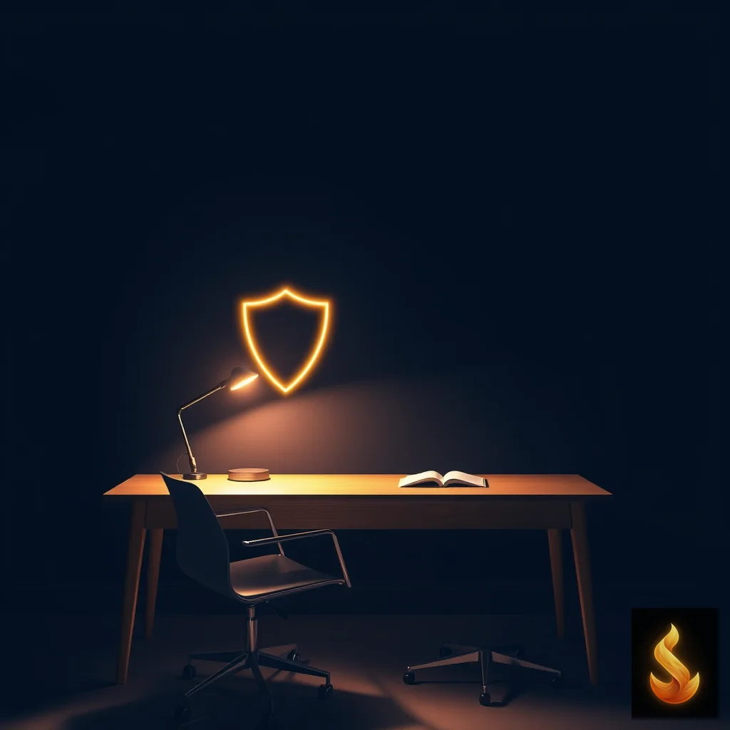 A quiet, private study space illuminated by soft lamp light, representing absolute data privacy and secure self-assessment.