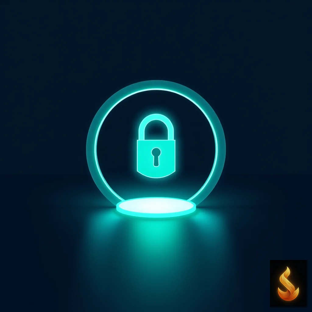 A secure local device node representing client-side data privacy architecture in mental health tools.