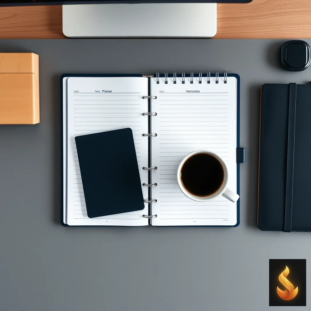 An organized professional desk representing high-functioning masking mechanisms and hidden exhaustion.