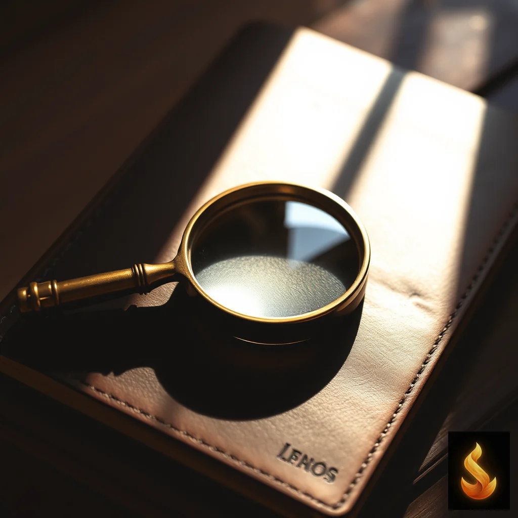 A magnifying glass on a notebook representing the boundary conditions of self-reported screening tools.