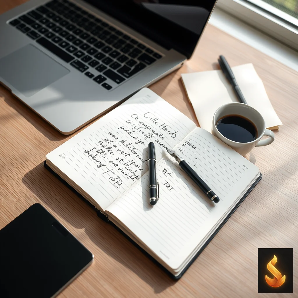 An orderly desk setup representing the outward appearance of high professional competence in adults with inattentive ADHD.