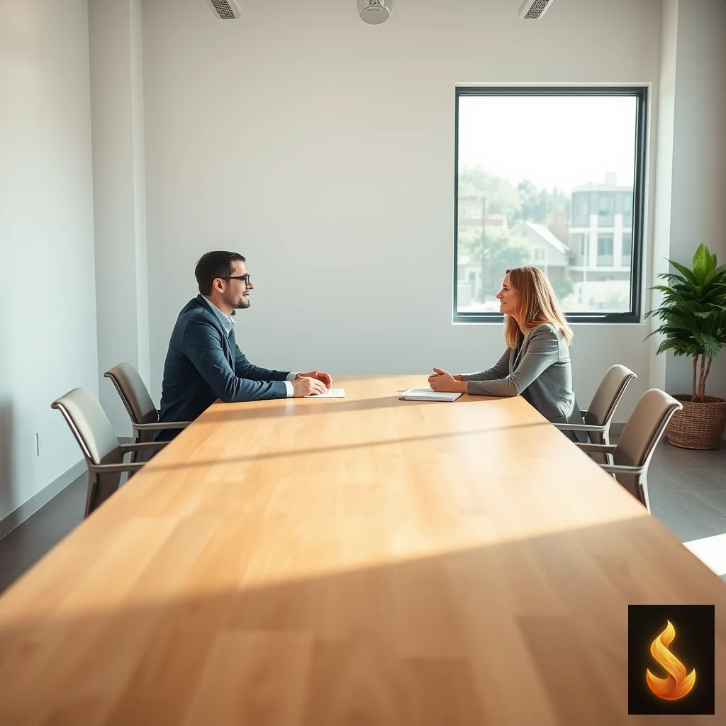 Two colleagues having an earnest conversation across a table, illustrating the repair of psychological safety.