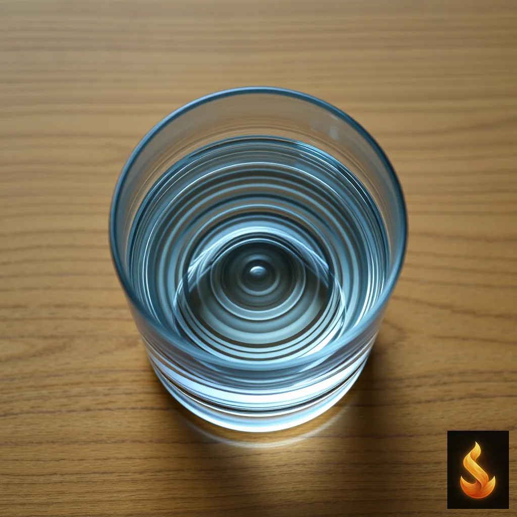 Gentle ripples in a glass of water illustrating environmental sensory sensitivity and cognitive overload.