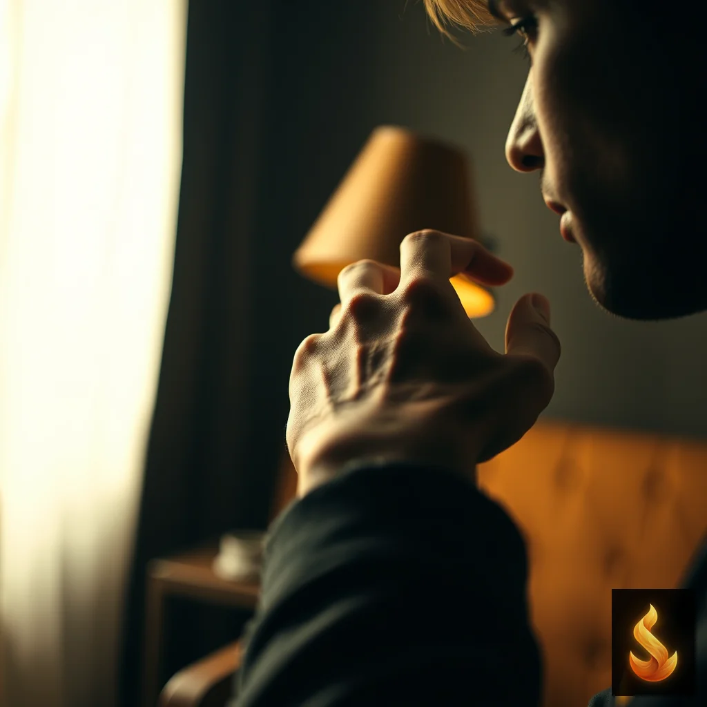 A person checking their pulse, illustrating the cycle of somatic hypervigilance and body monitoring.