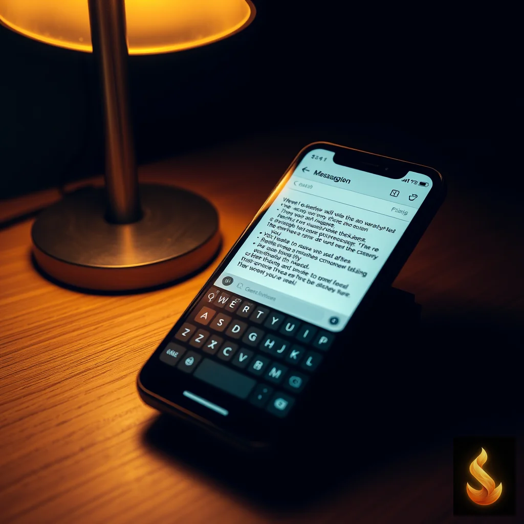 A smartphone on a desk showing a message draft interface, illustrating the cycle of hypervigilant text editing.