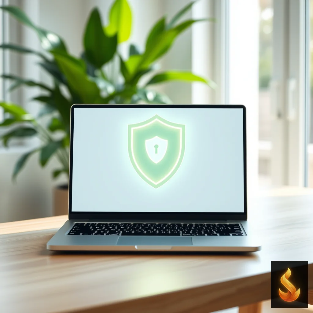 A laptop computer on a desk symbolizing absolute digital privacy and secure local browser execution.