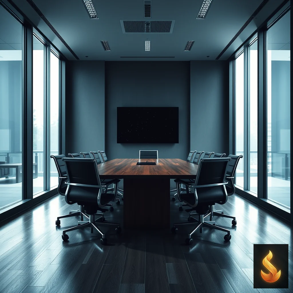 An empty meeting room with scattered chairs, representing how unmanaged stress and burnout erode team trust and psychological safety.