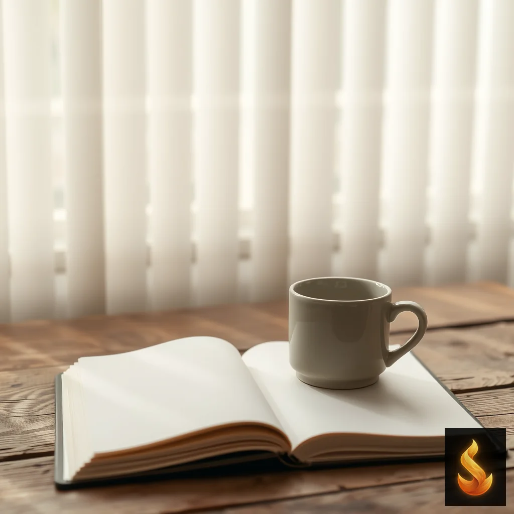 A quiet morning coffee cup and open journal representing mental recovery from emotional exhaustion.