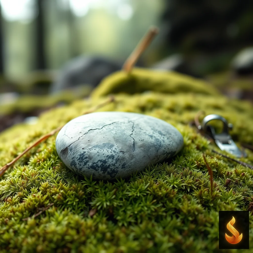 A smooth stone resting in moss, symbolizing grounding, self-trust, and reclaimed emotional boundaries.