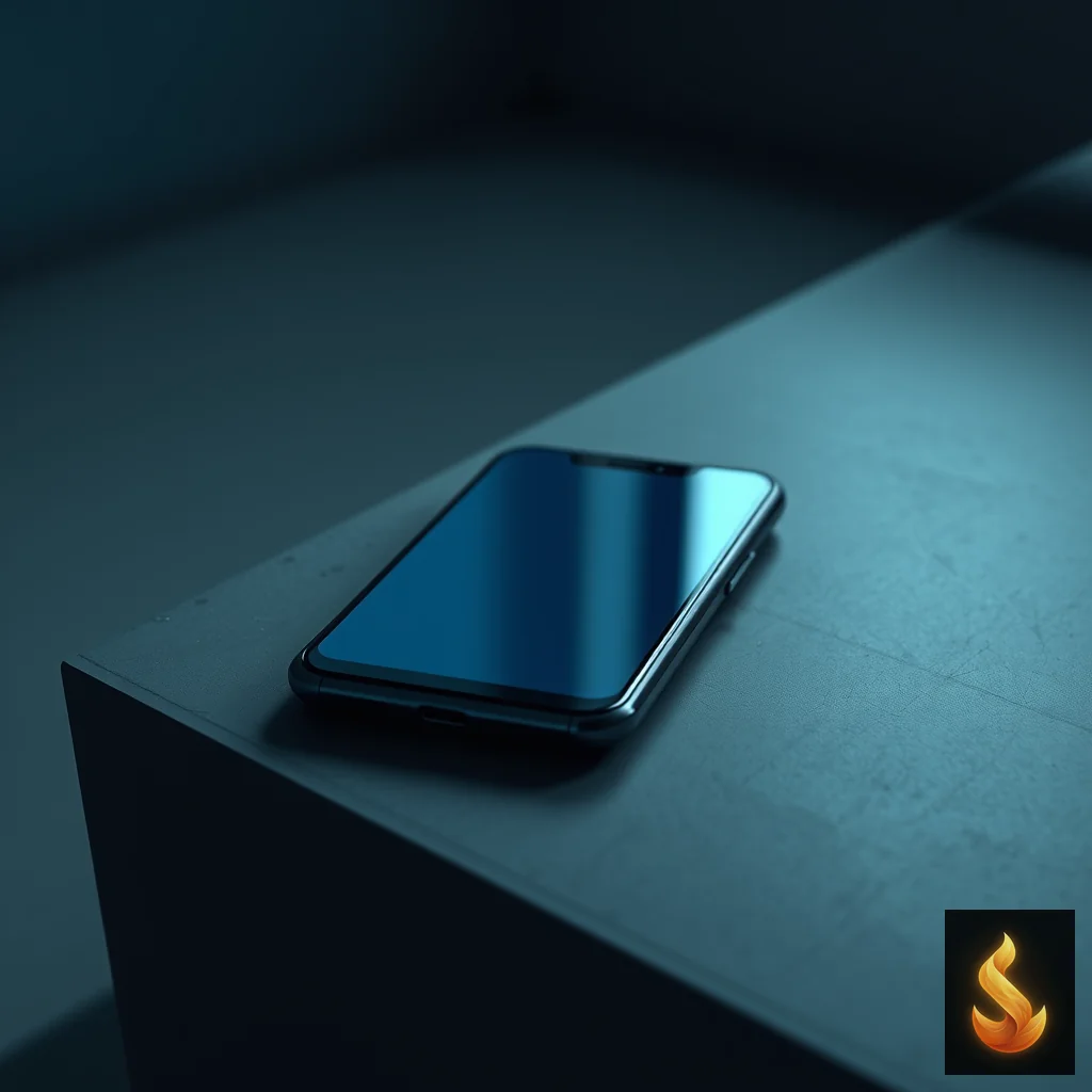 A glowing smartphone on a desk, illustrating the emotional volatility tied to digital validation loops.