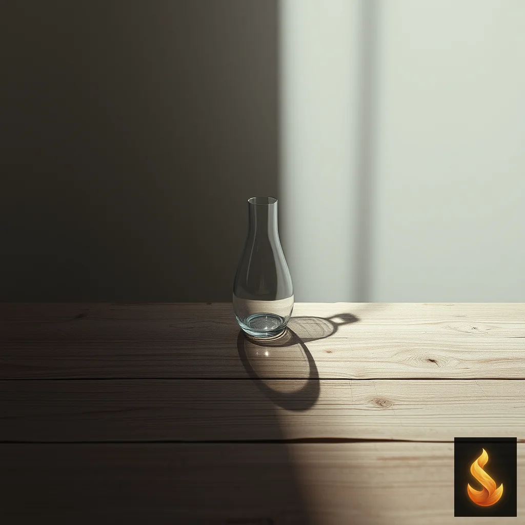 A fragile glass vase on a wooden surface representing the quiet, unseen endurance of chronic childhood neglect.