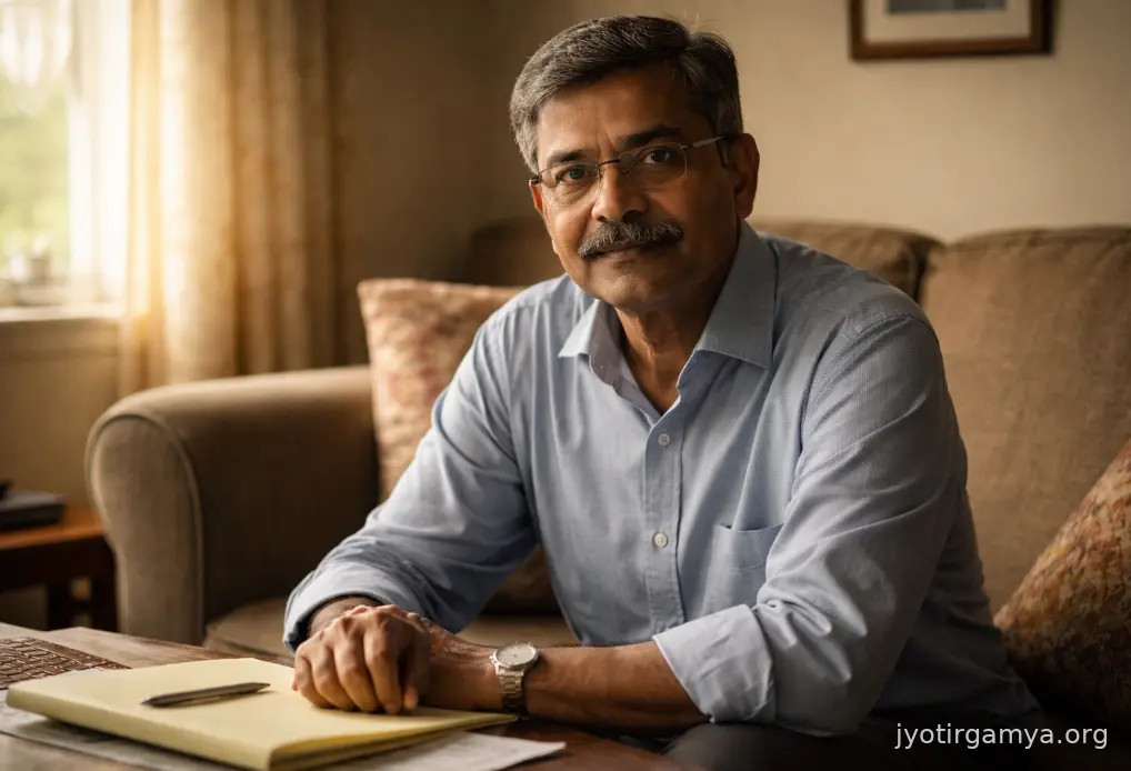 Rajesh Menon, a retired compliance officer with reading glasses
